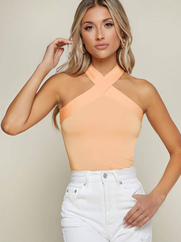 Flarix - Wholesale Blouse - Women's - form fitting crisscross halter top8