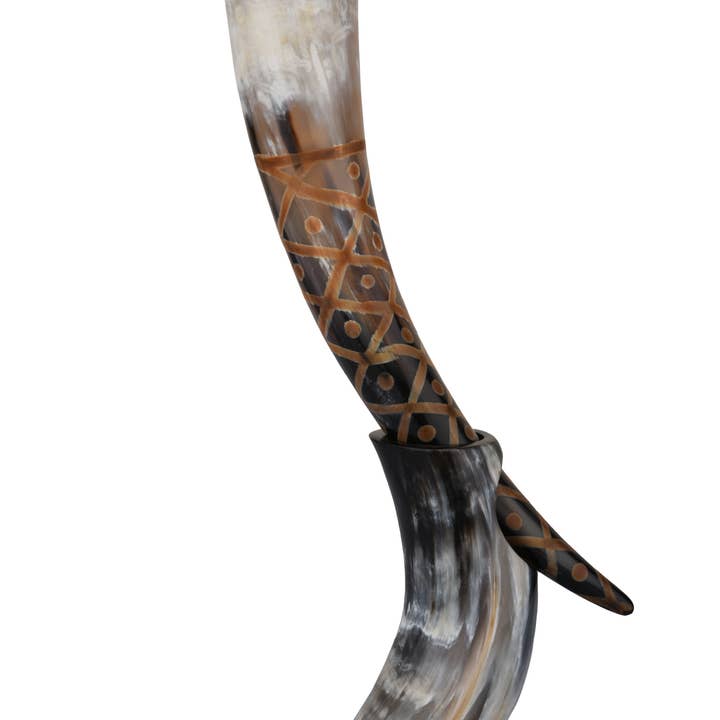 Handicrafts Home - Wholesale Drinking Glass/Cup - Drinking Horn with Stand - Holds Upto 16 oz, Burnt Craft2