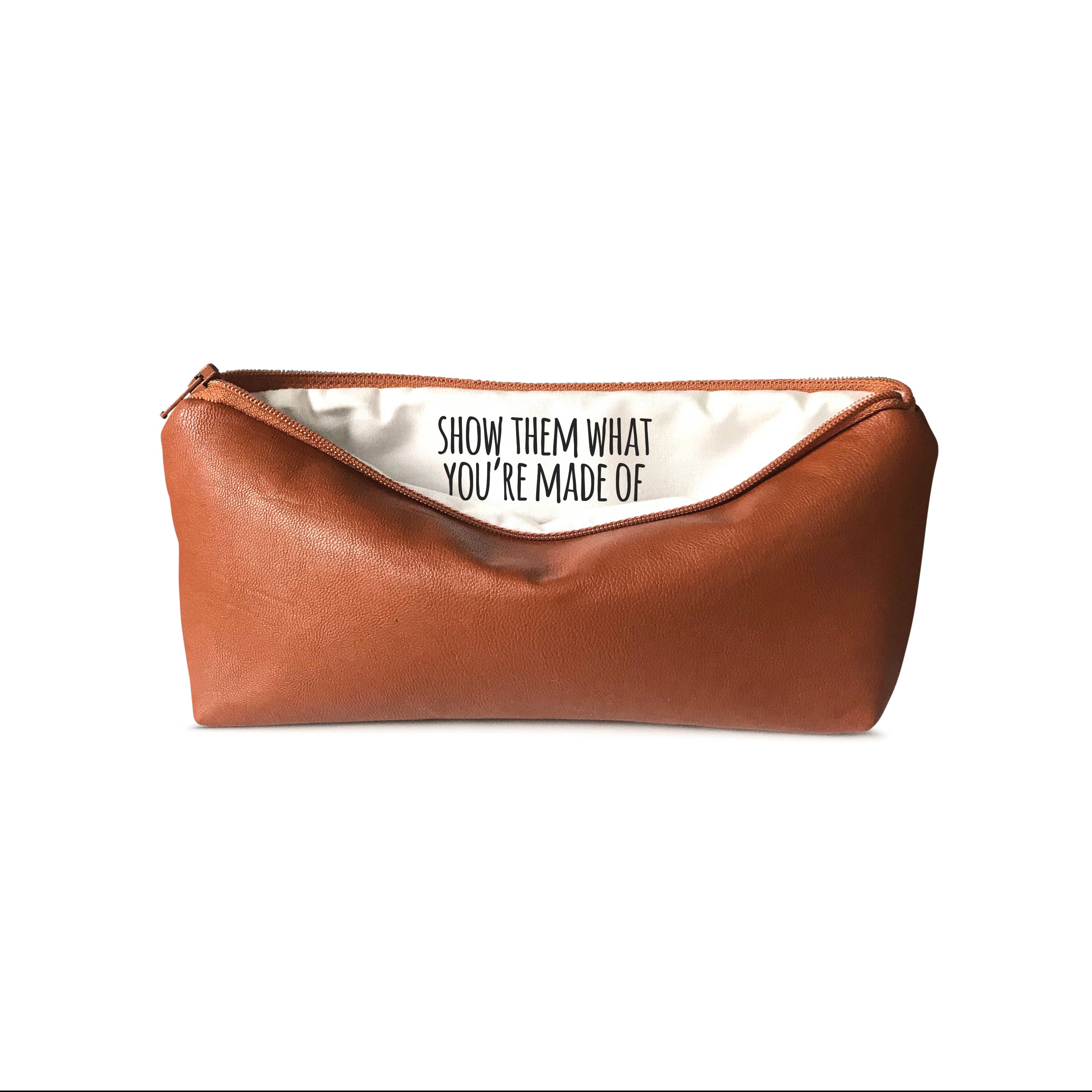 SANDRA SMITH LLC - Wholesale Pencil Case/Pouch - Show Them - Faux Leather Pencil Pouch