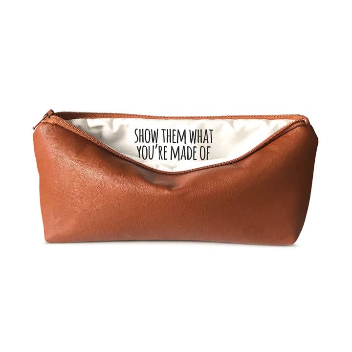 SANDRA SMITH LLC - Wholesale Pencil Case/Pouch - Show Them - Faux Leather Pencil Pouch0