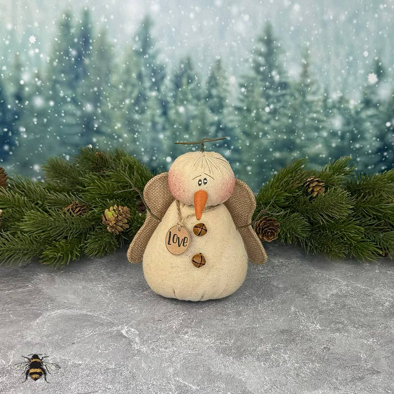Honey and Me - Wholesale Decorative Figurine - Love the Snowy Snowman Angel