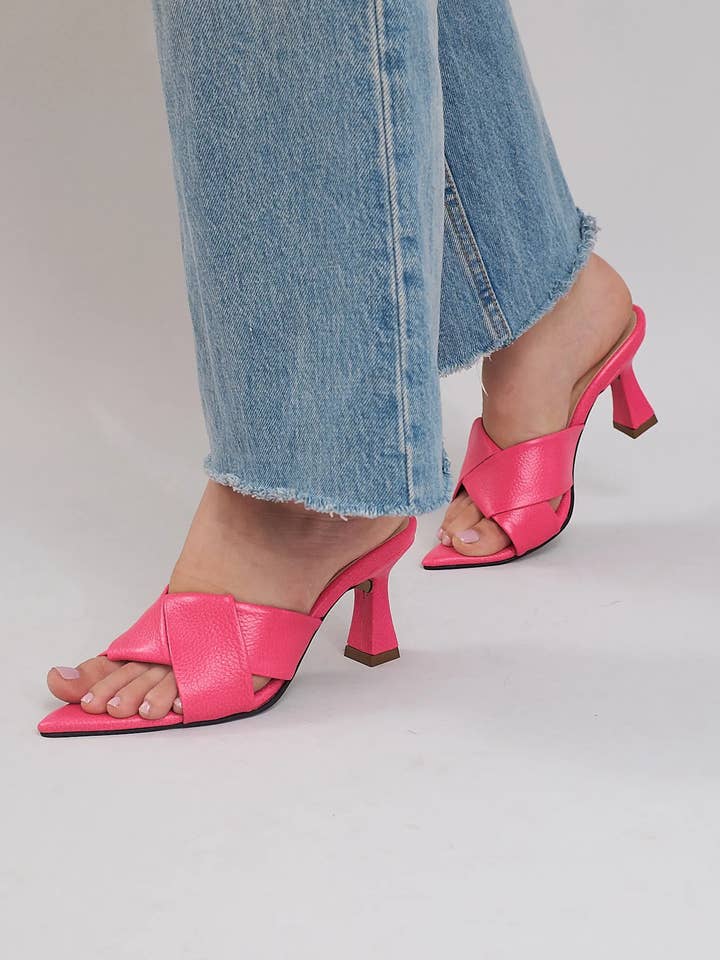 Talons ouverts Monaco - Rose pour la vente par Emilia Merz