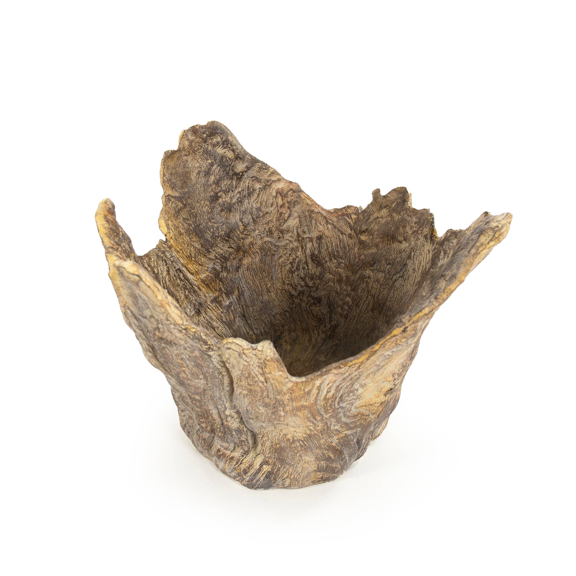 Brun vieilli Petite sculpture tronc d'arbre en résine en vente sur Faire1