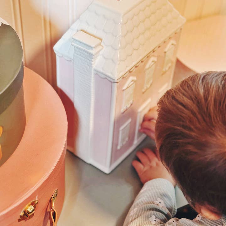 Child To Cherish® - Wholesale Money/Piggy Bank - Kids & Baby - Dolly’s Ceramic Pink House4