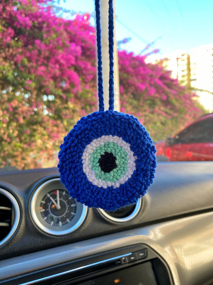 Evil Eye & Mushroom Car Mirror Hanging Accessories for wholesale by Honey Art and Nature