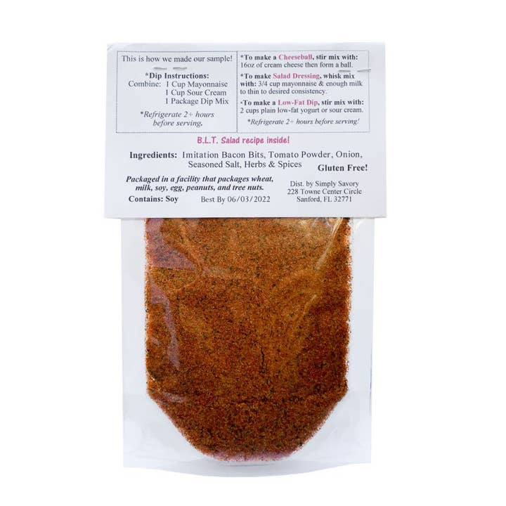 Simply Savory - Wholesale Dip - BLT Dip Mix1