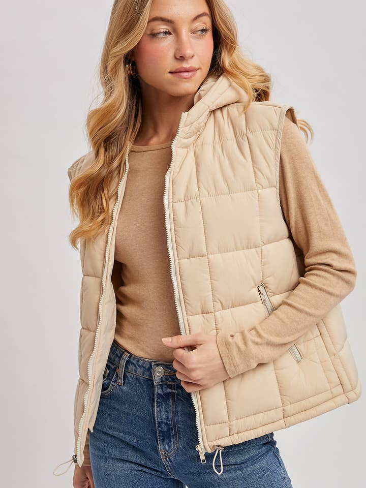 Bluivy – Colete - Mulher por atacado – COLETE COM CAPUZ COM ZÍPER1