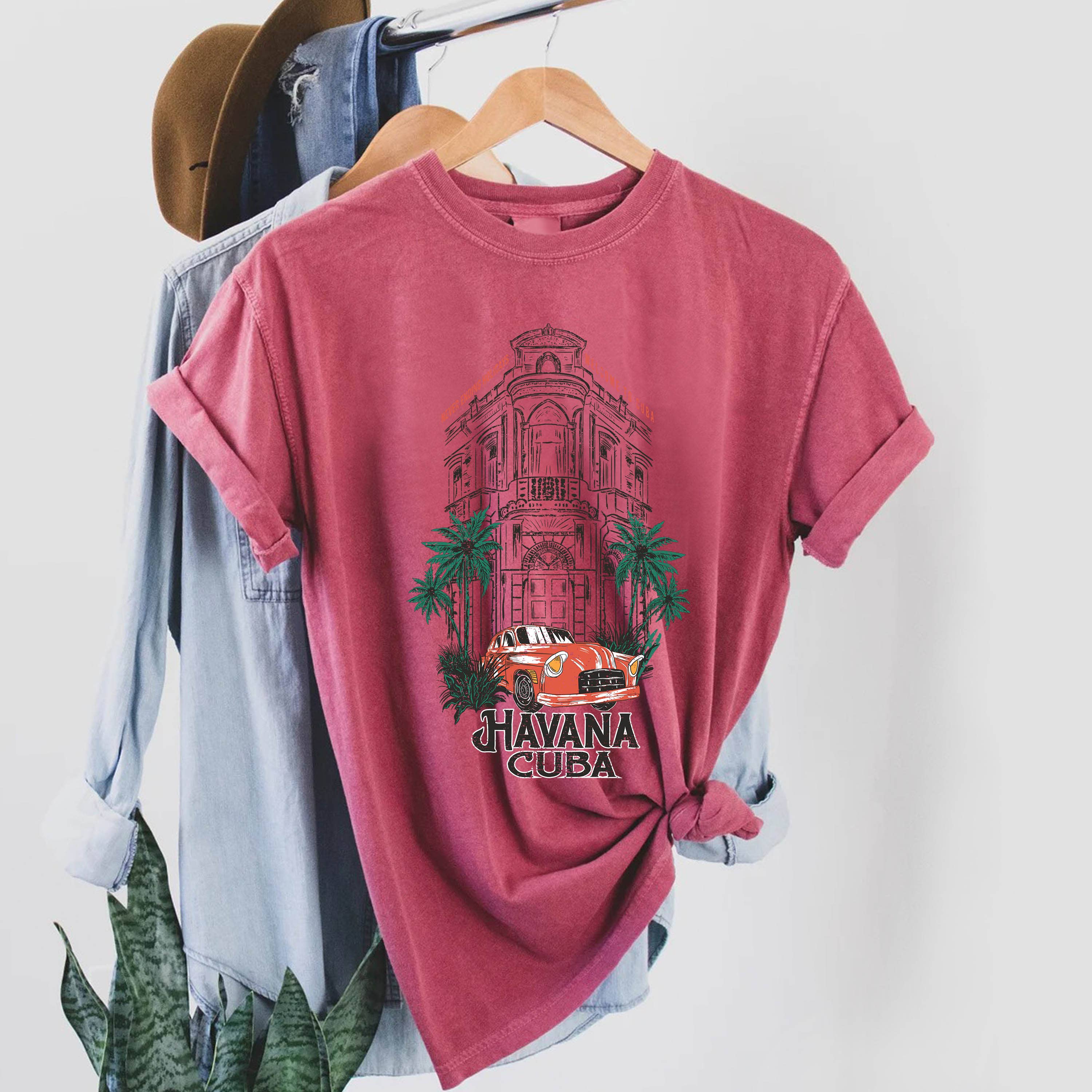 STARCHIS - Wholesale Screen Printed T-Shirt - Women's - Comfort color t-shirt - Havana Cuba / never ending holidays4