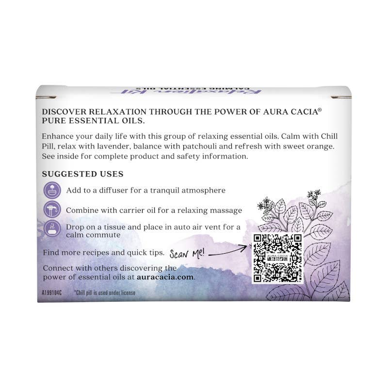 Aura Cacia - Wholesale Essential Oil - Relaxation Kit, 100% Pure Essential Oils|4 Calming Aromas1