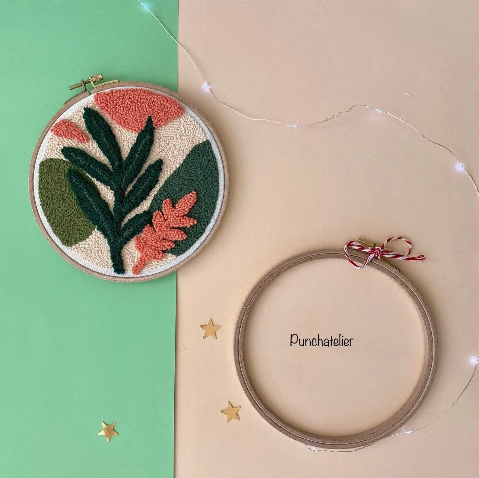 PunchAtelier – Material para bordar/ponto de cruz por atacado – Kit de Agulha Punch com Folha para Iniciantes6