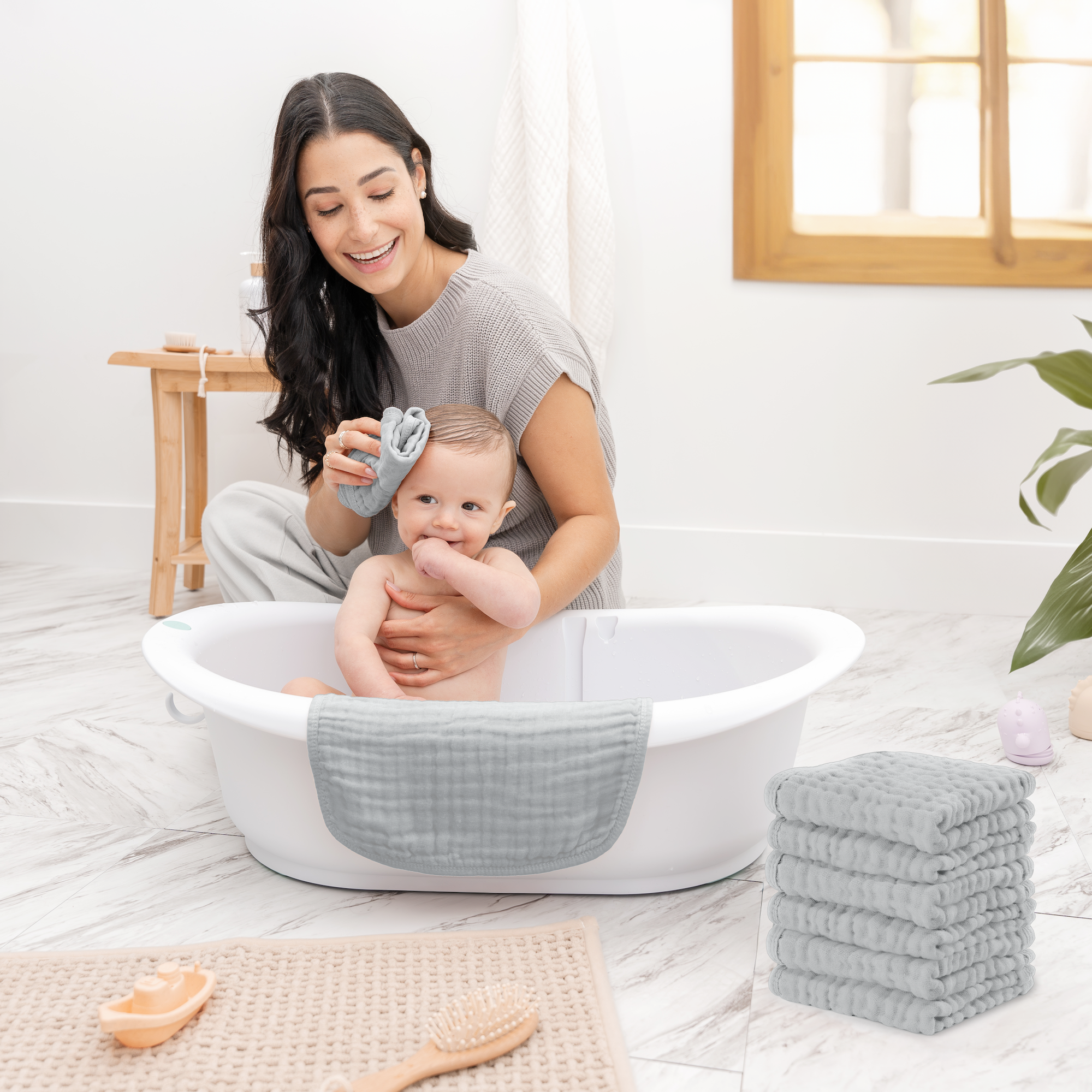 Comfy Cubs – wholesale Wash cloth – Child & baby – Muslin Baby Washcloths, Soft 10"x10" Cotton by Comfy Cubs128