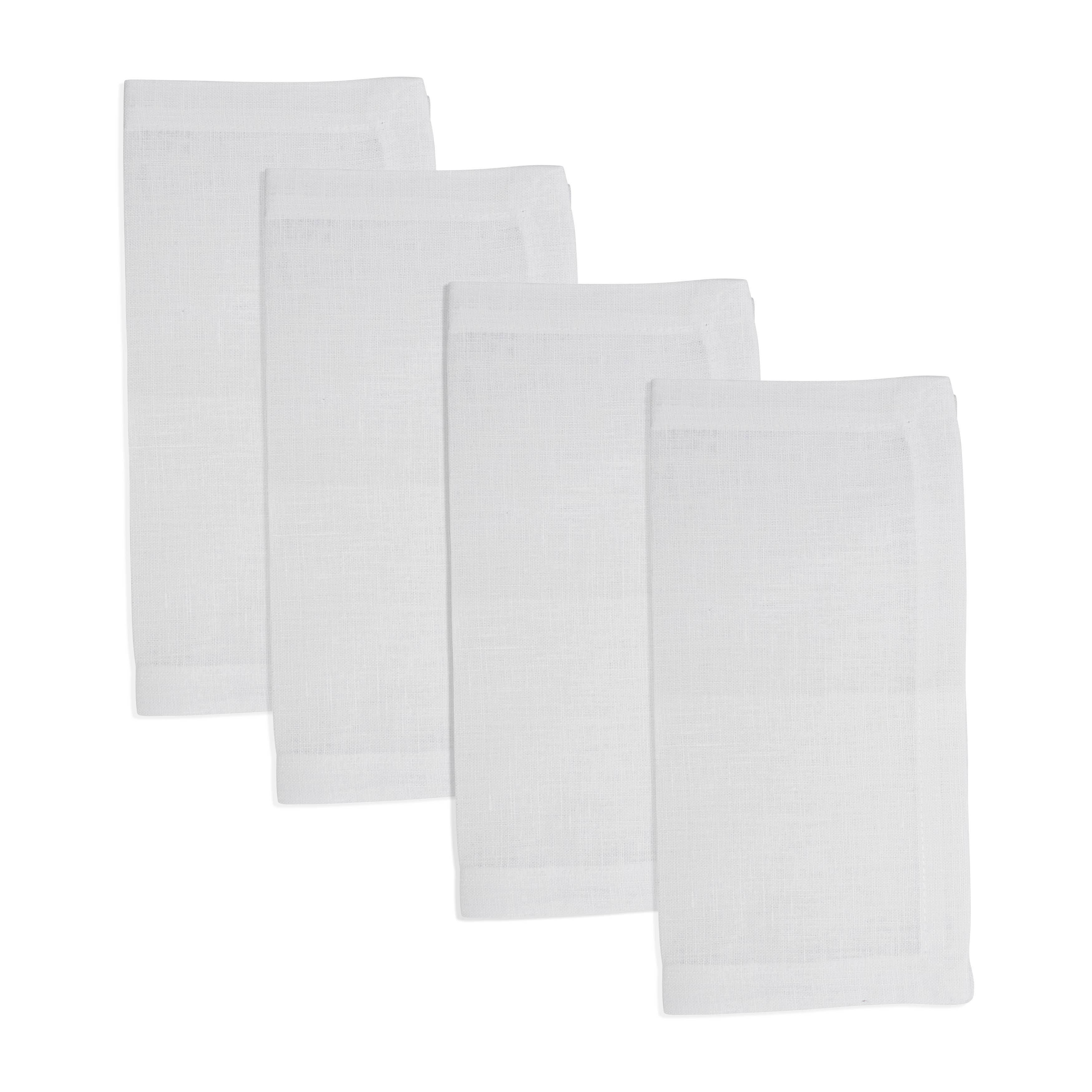 Weiss Serviette aus reinem Leinen für den Großhandel auf Faire1