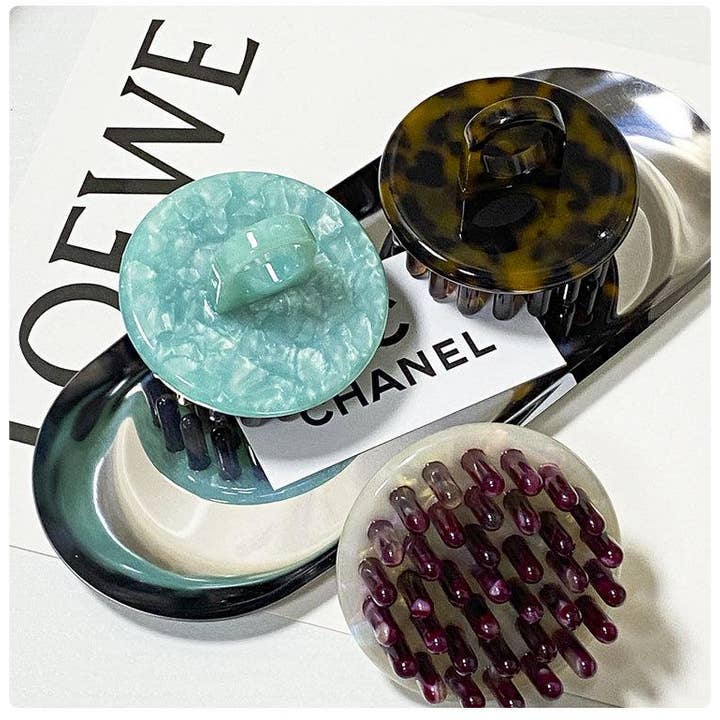 Tourtiwi - Wholesale Hair Brush/Comb - Acetate Shampooing Brush Head Care Massage Meridian Comb15