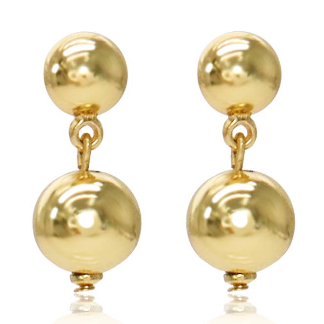 Chic Metal Bead Dangle Earrings | Minimalist Jewelry for wholesale by KARINE SULTAN