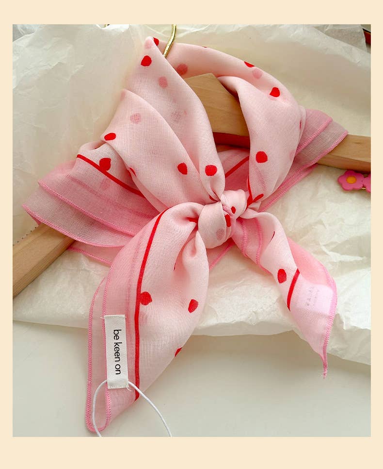 MKS America - Wholesale Bandana - Women's - pink fairy tale Floral Bandana Square scarf7