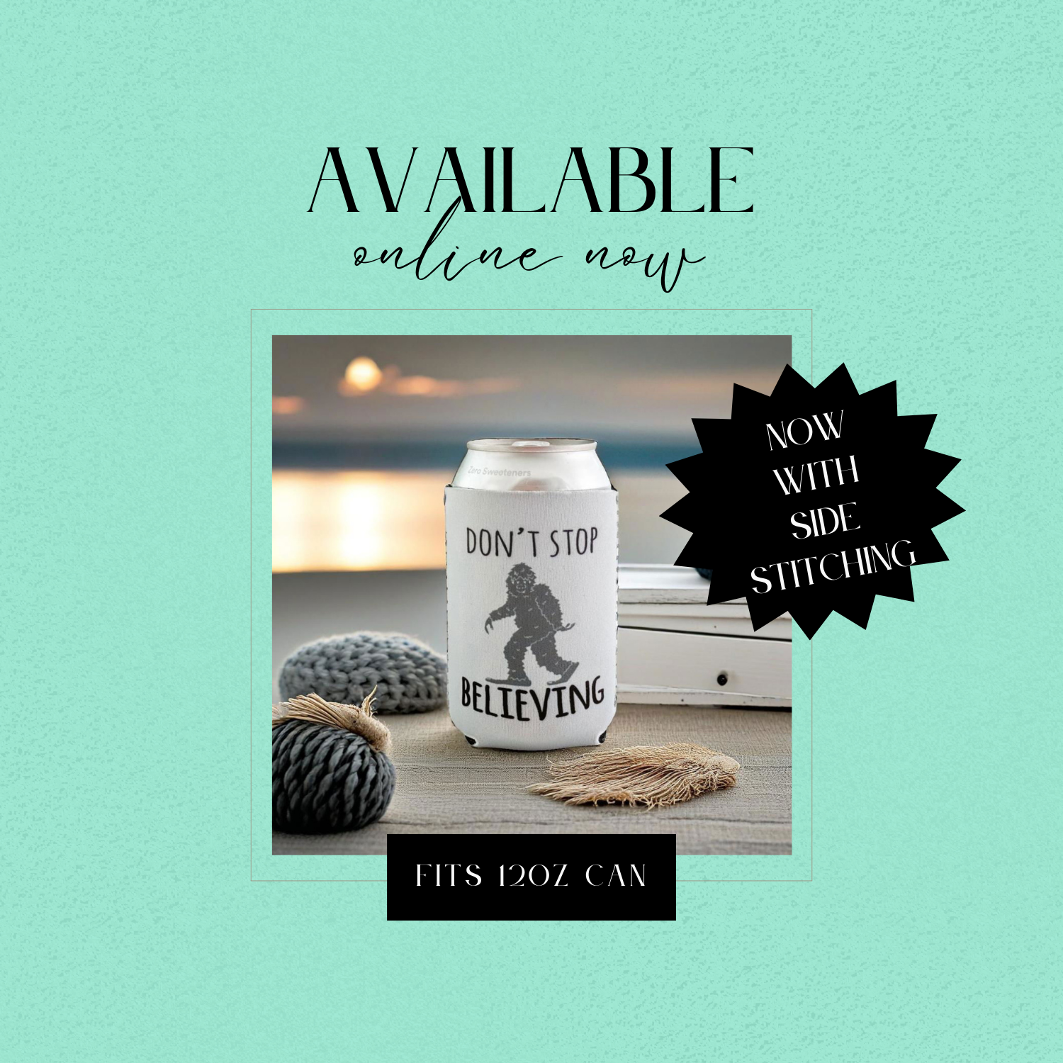 Moonlight Makers - Wholesale Drink Huggers & Koozies - Don't Stop Believing - Funny Koozies - Bigfoot, Sasquatch4