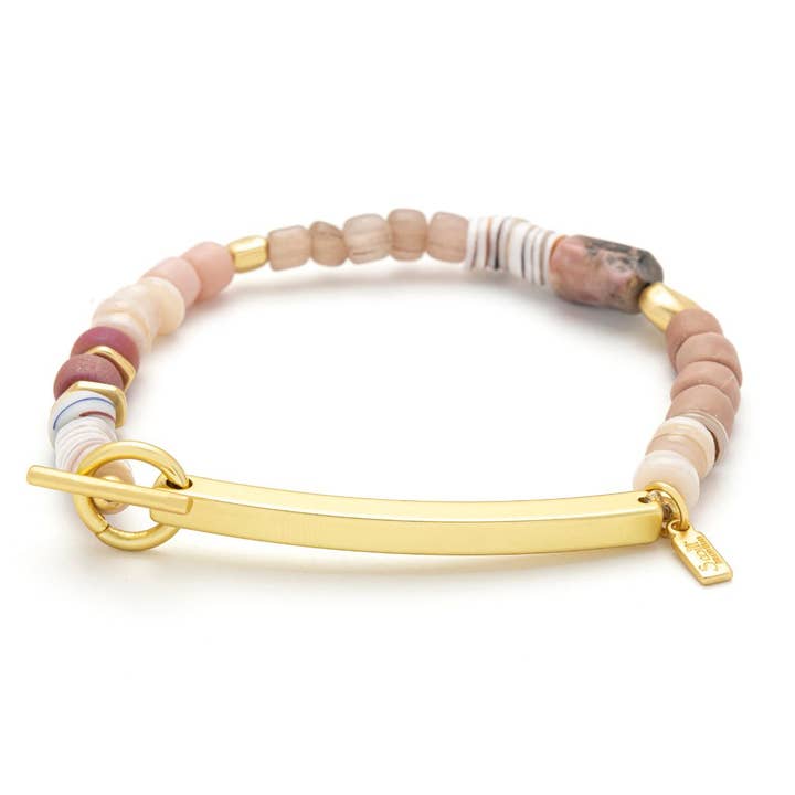 Hidden Message Bracelet - Loved/Rhodochrosite/Gold and other Purchase Wholesale alexandra. Free Returns & Net 60 Terms on Faire trending on Faire.