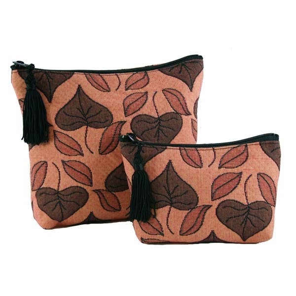 Art Nouveau Floral Window - Zip Accessory - Terracotta for wholesale by Rennie & Rose