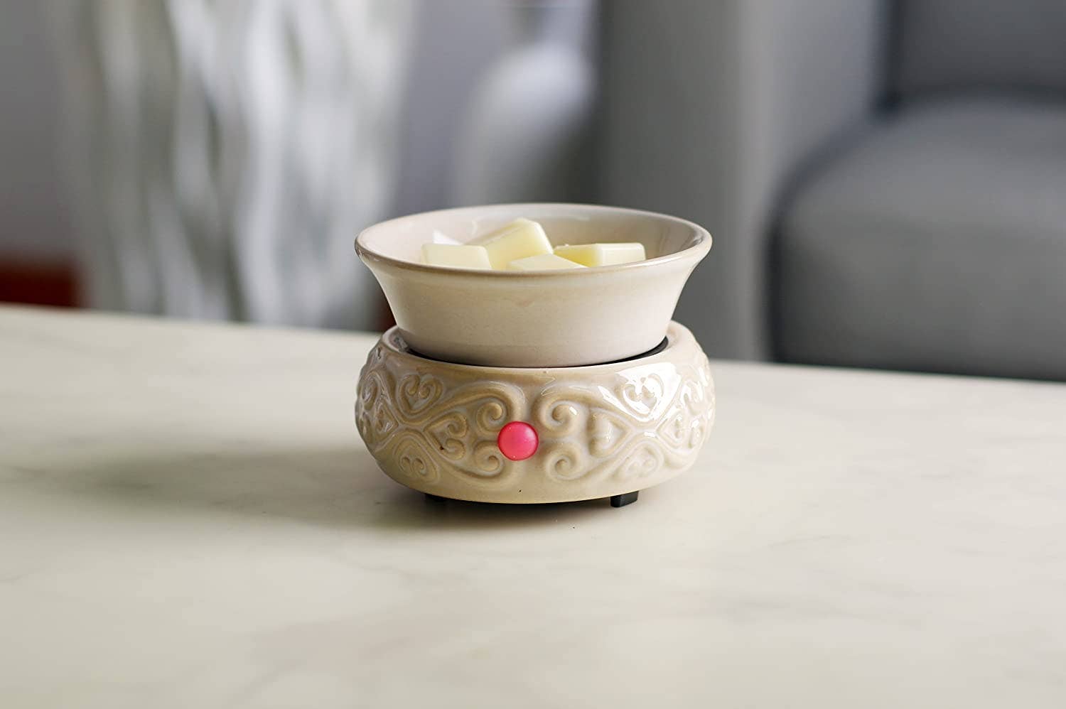 Hosley - Wholesale Wax Warmer - Hosley® 4.5in D Ceramic Electric Warmer - Cream4