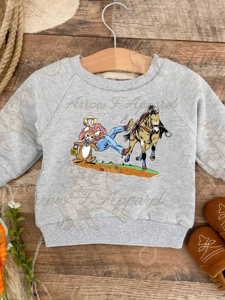 Sudadera Bunny Bulldoggin (Niño/Adolescente)(Gris) para venta al por mayor de Arrow F Apparel