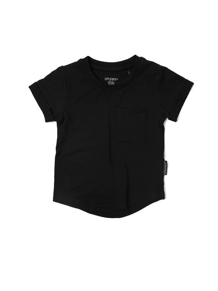 Little Bipsy - Wholesale T-Shirt - Kids - Bamboo Pocket Tee - Black
