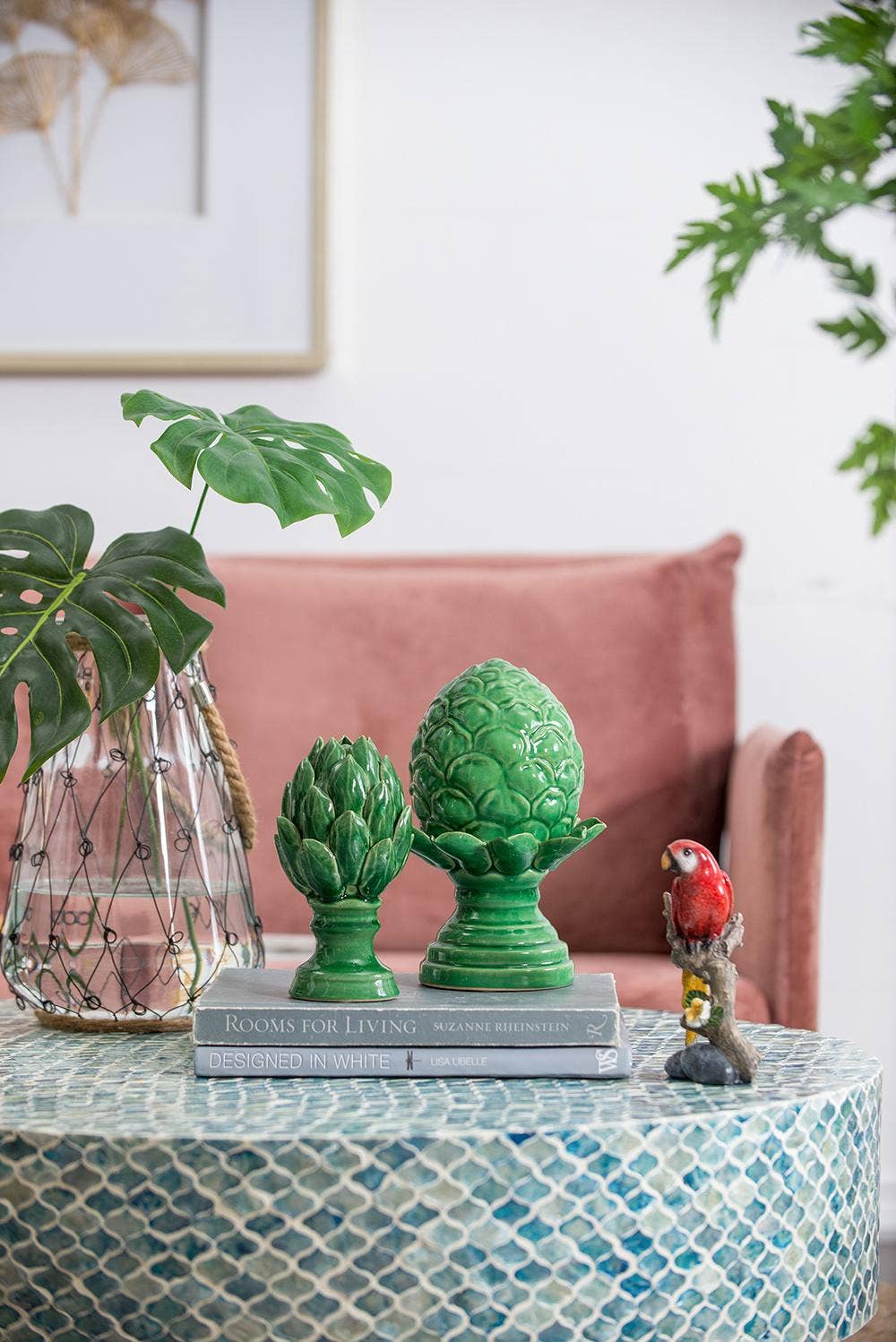 A&B Home Group Inc. - Wholesale Decorative Figurine - D4x7.5" Blooming Artichoke Accent, Small - Green6