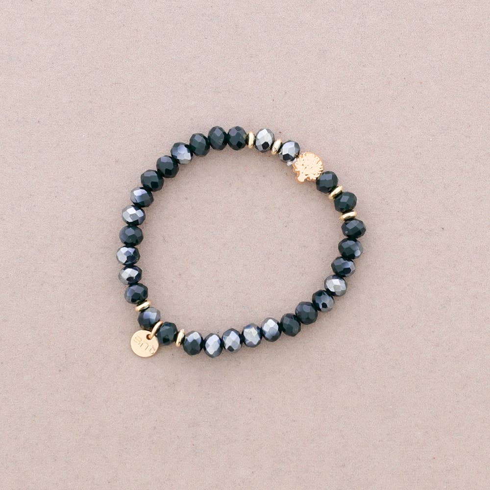 Sonata - Venta al por mayor Pulsera de cuentas - Pulsera Elastica Cristales Facetados Arbol Metal7