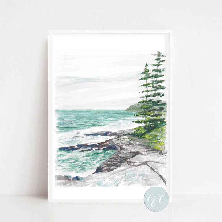 Acadia National Park Classic No. 2 print for wholesale by Gibb + Co Studio