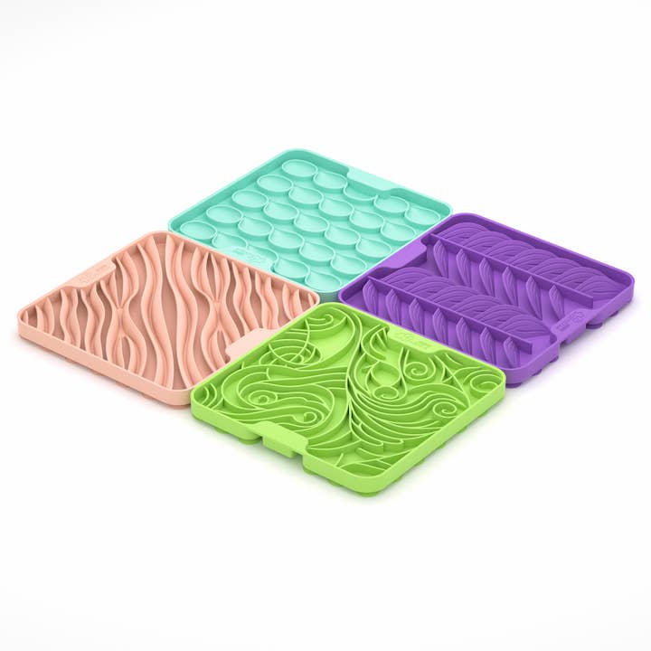 Pet Future llc - Wholesale Pet Food Mat - Dog - Puzzle Feeder Lick Mat for Dog, Enrichment Toy Purple Mat6