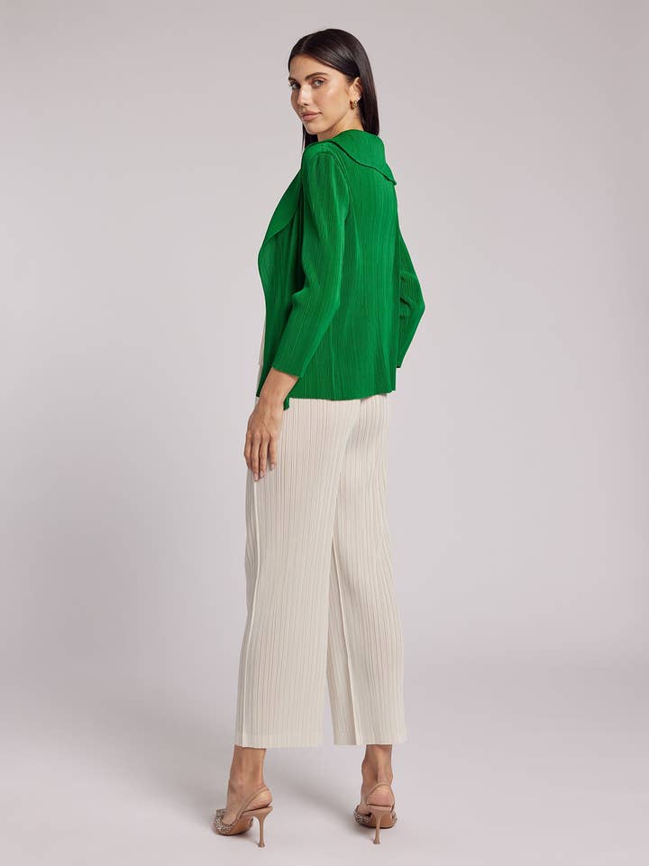 Jade Crystal Pleats Shawl Cardigan for wholesale on Faire4