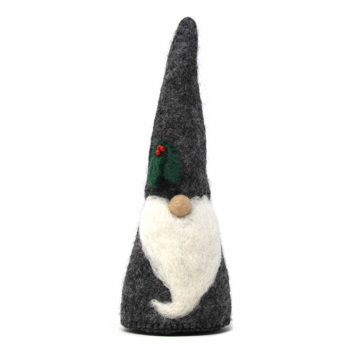Global Crafts – wholesale Christmas decoration – Handcrafted Felt Holiday Gnomes, Set of 31