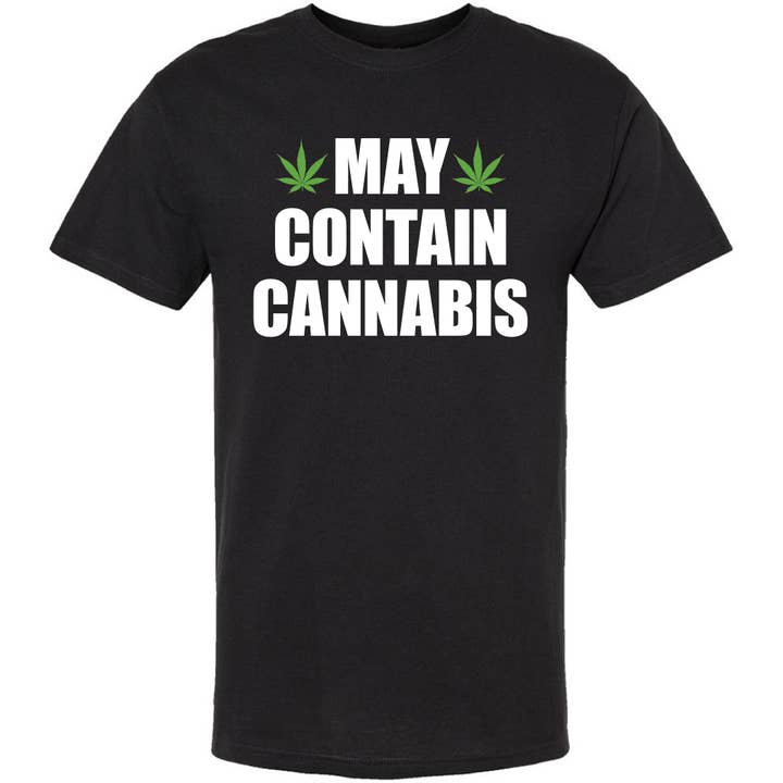 Kan innehålla cannabis T-shirt för wholesale av Jailbird Designs