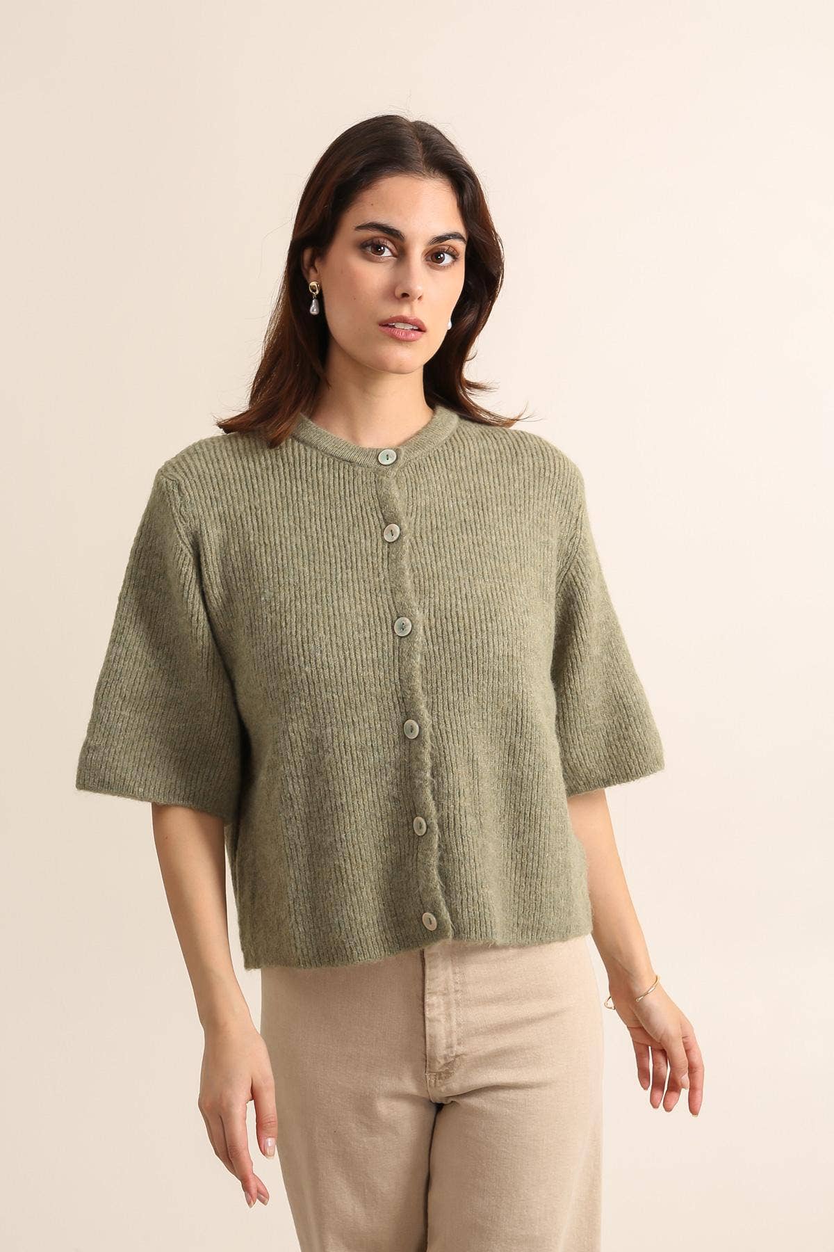 LÉA & LUC – Großhandel Strickjacke – Damen – Damen-Cardiganweste REF. 50755 aus weichem Strick4