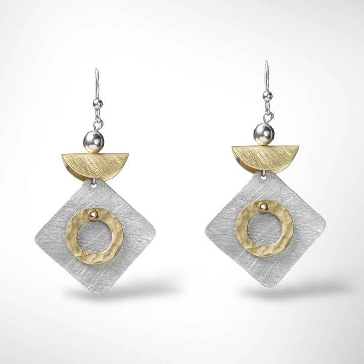 Boucles d'oreilles pendantes SWING populaires en métal mixte avec options en métal pour la vente par Chick Boss LLC