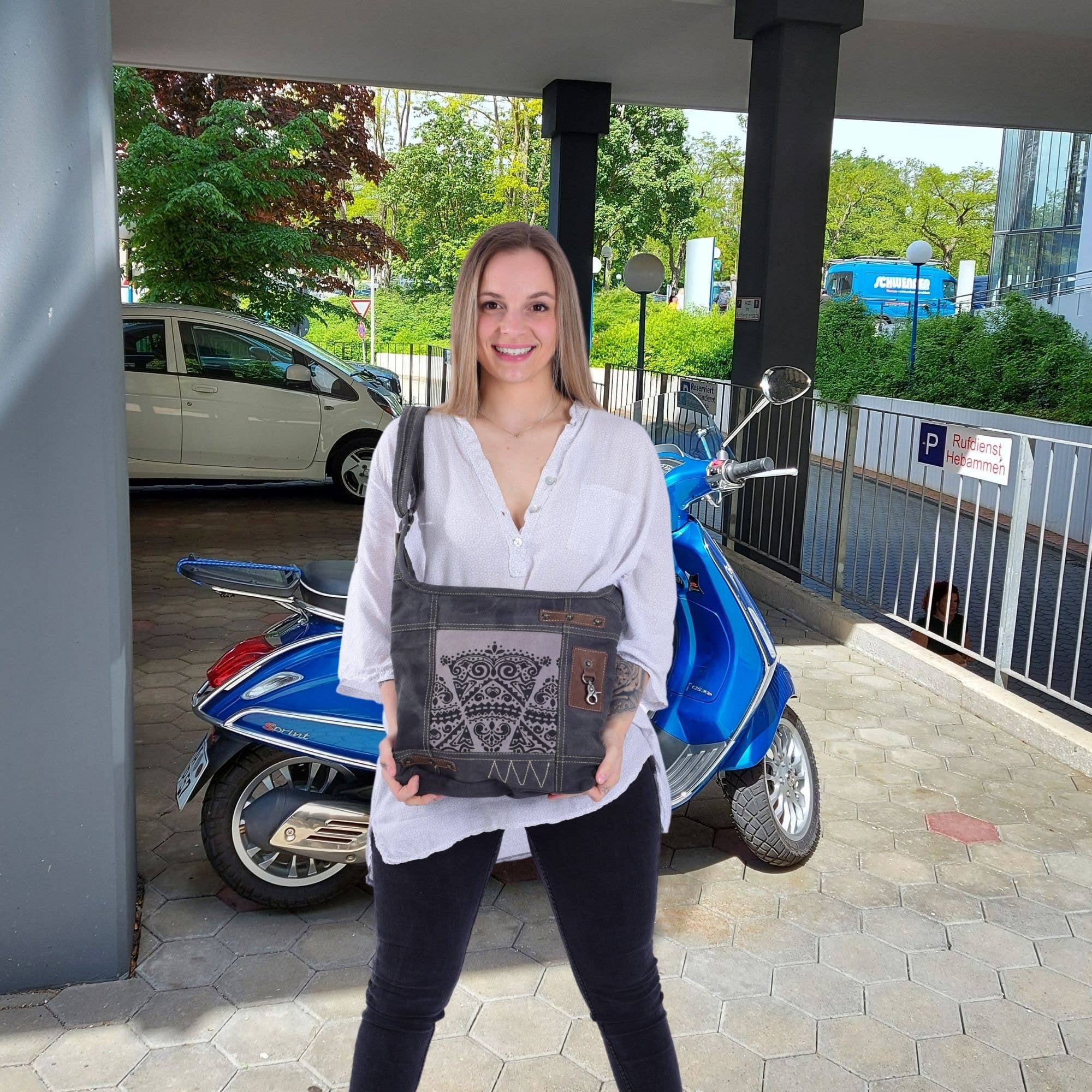 Sunsa – wholesale Axelremsväska – Dam – Sunsa hobo väska vävd bomull axelväska4