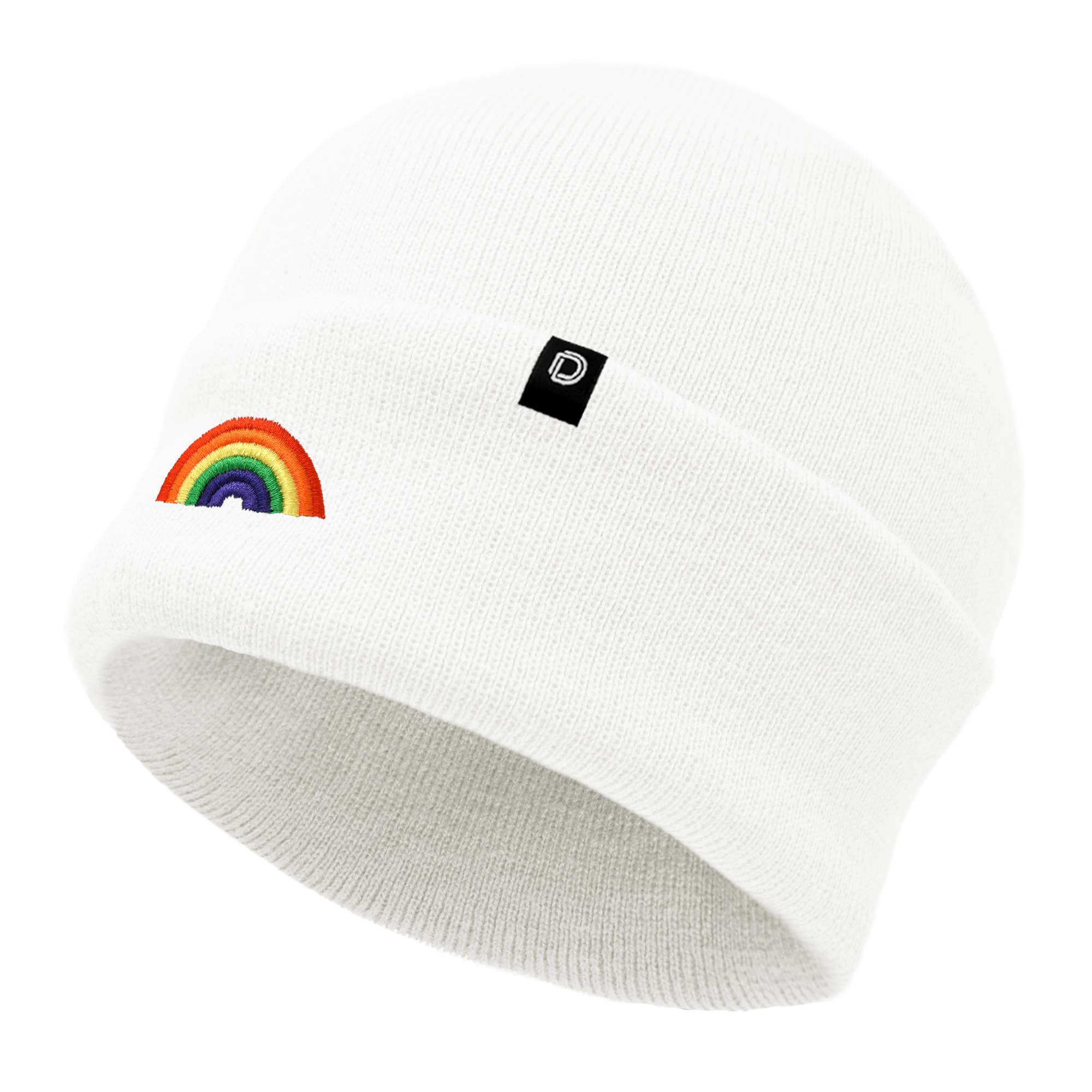 Dalix - Wholesale Beanie - Women's - Dalix Embroidered Rainbow Beanie Cap Cuffed Knit Hat Women78
