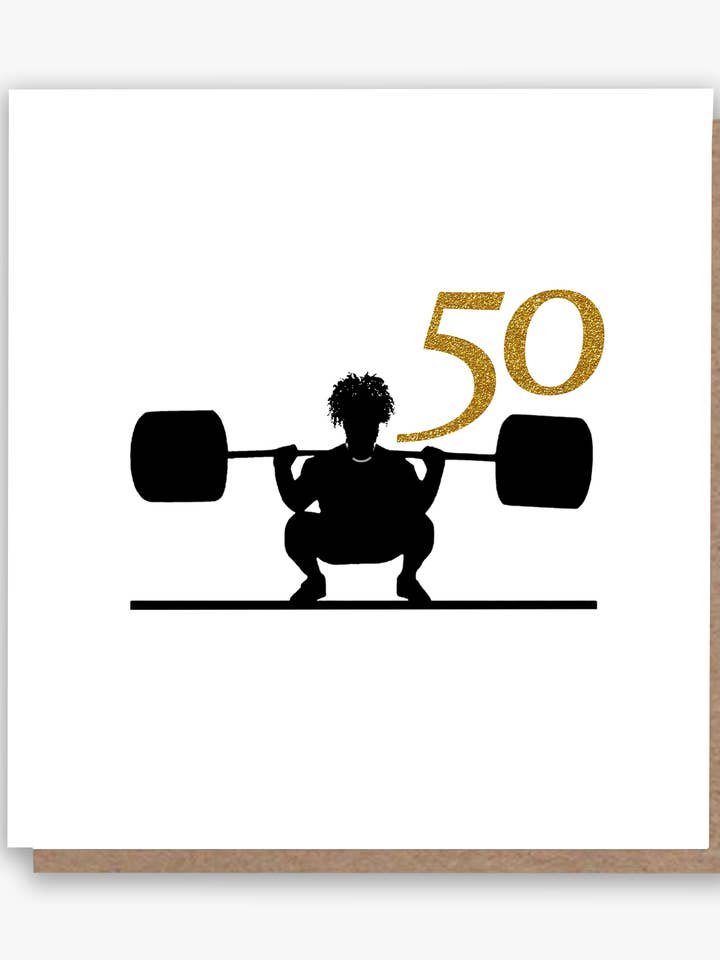 50 Strong Birthday Card! for wholesale by All Shades
