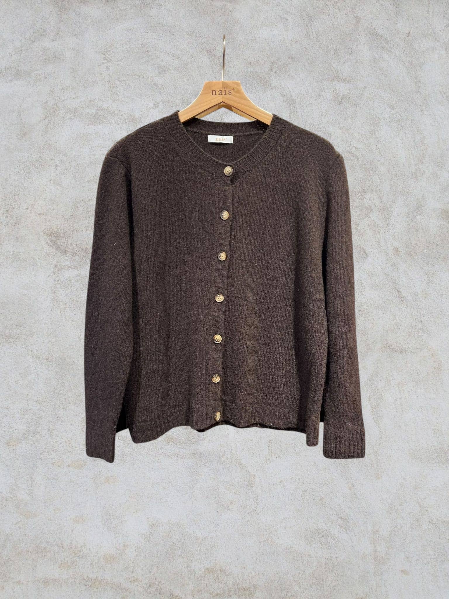 NAÏS PARIS - Wholesale Cardigan - Women's - Crew neck cardigan 100% extra fine merino wool15