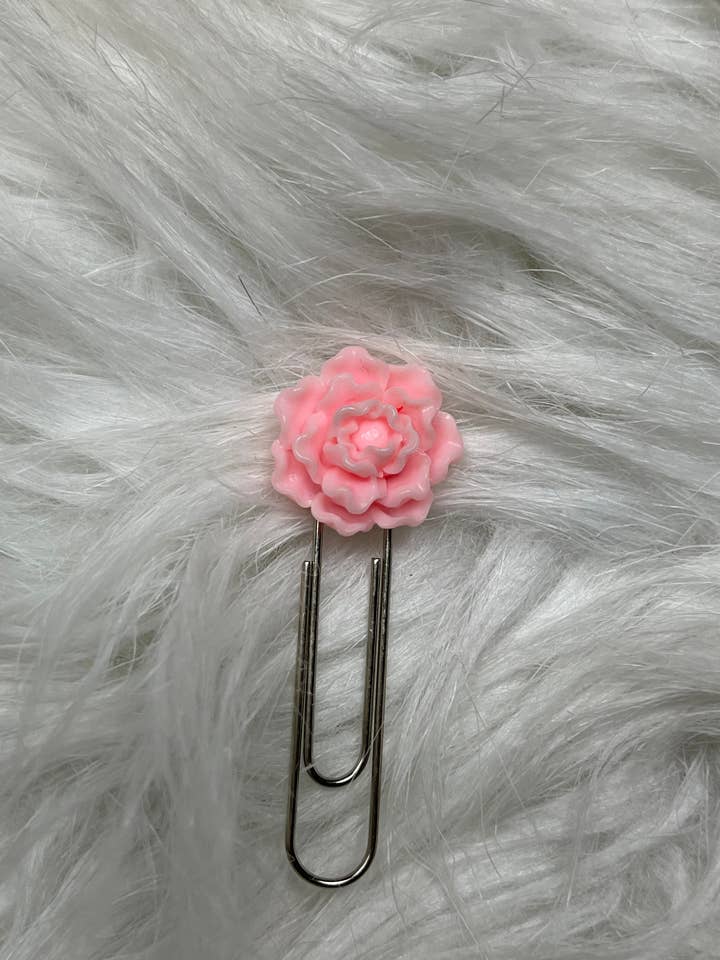 Clipe de papel rosa peônia por atacado de Mimi Mira Creations