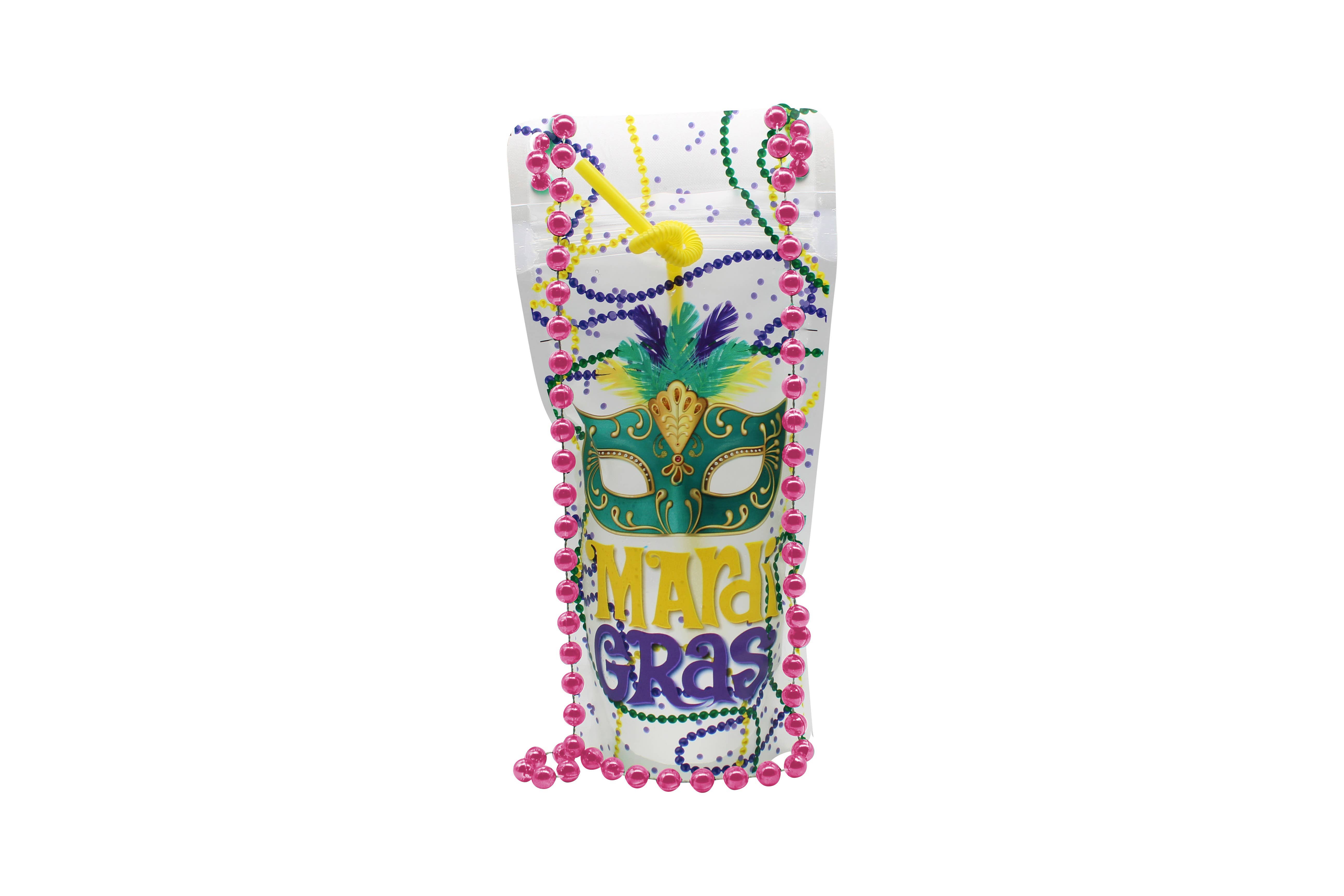 NeckSip - Wholesale Party Favor - Mardi Gras - Draagbare drinkzakjes (16 oz | 2-pack)6