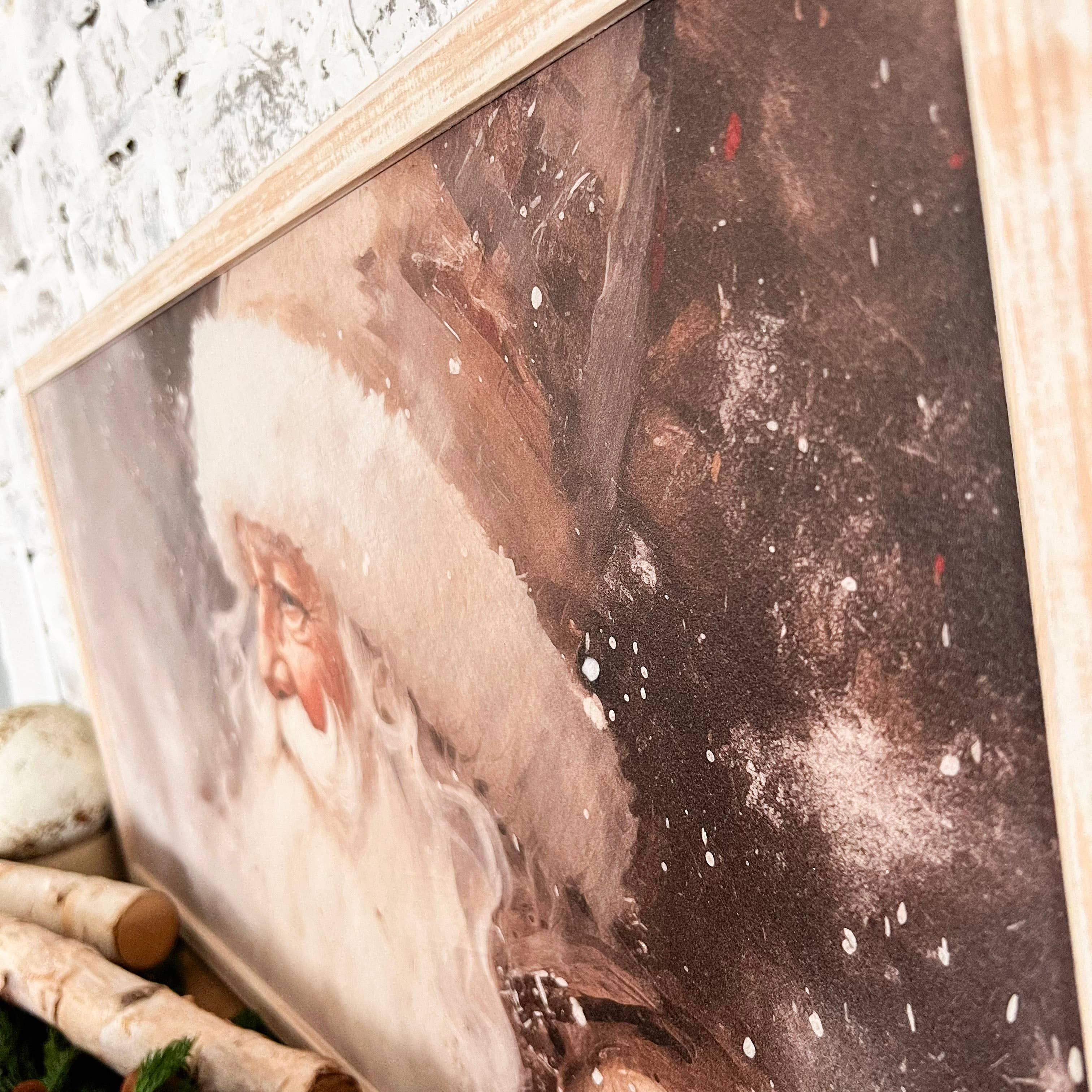 WillowBee Signs & Designs - Wholesale Sign - Vintage Neutral Santa Print - Rectangle 2
