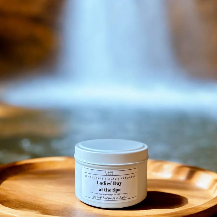 Ladies' Day at the Spa - Clean Lemongrass, Lilac Candle for wholesale by Flame + Pout