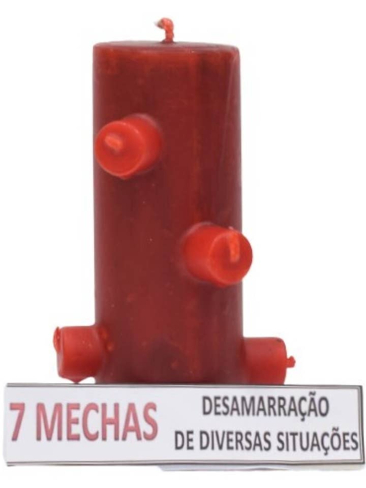 7-Dochte-Rote-Segel-Ritualkerze für den Großhandel von AUM Fragrances