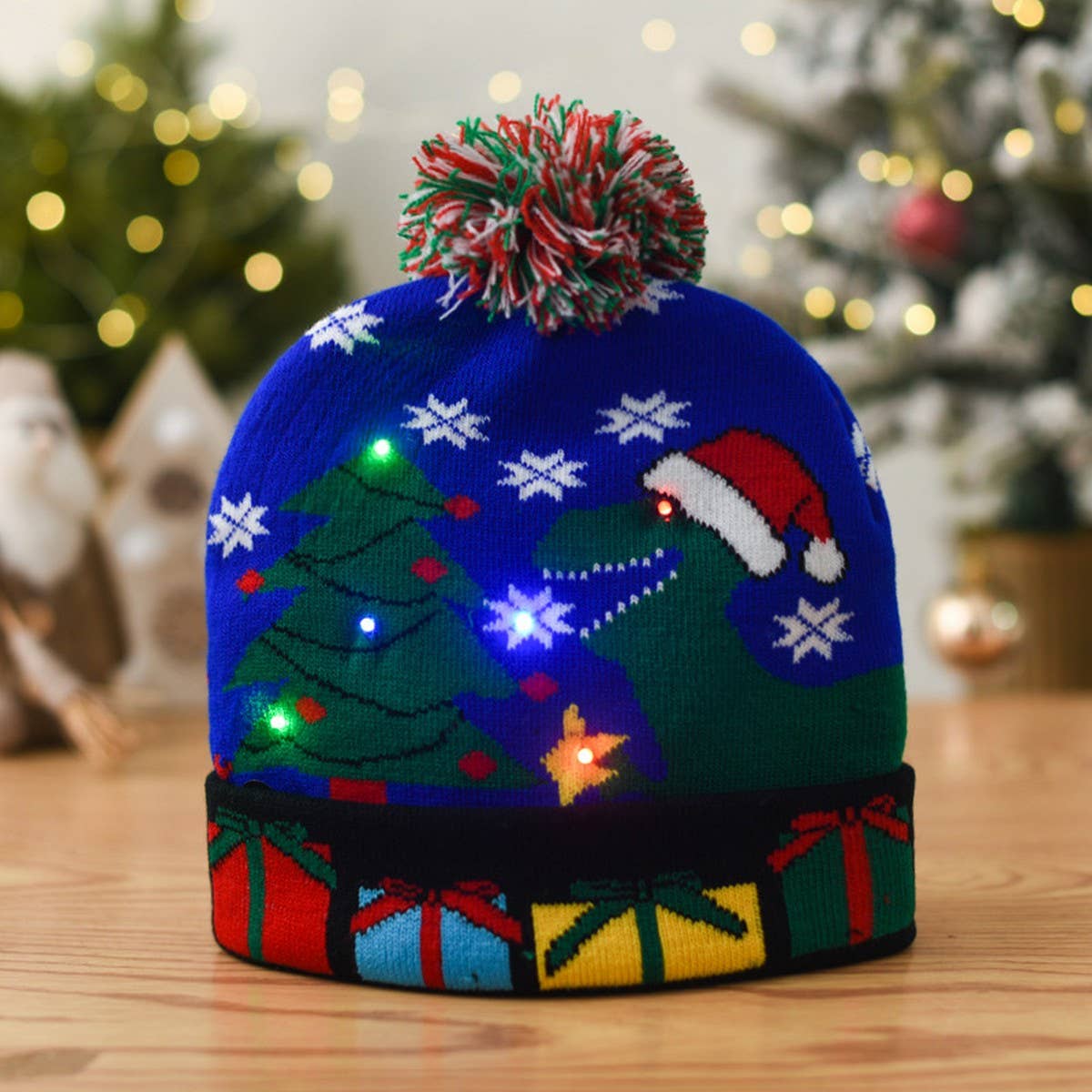 ACCITY - Wholesale Santa Hat - CHRISTMAS LED LIGHT GLOWING KNITTED CHRISTMAS HAT_CWAH23143