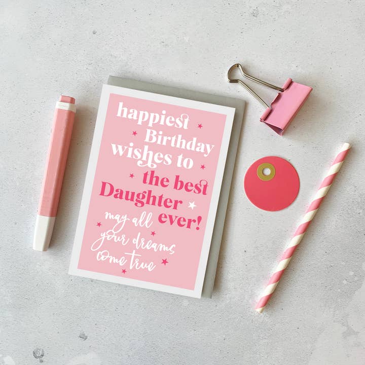 Daughter Birthday Card for wholesale by Always Sparkle