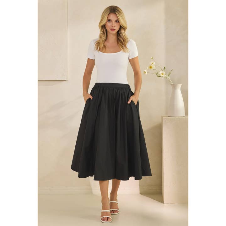 Veveret - Wholesale Skirt - Women's - Midi Pull on Skirt2