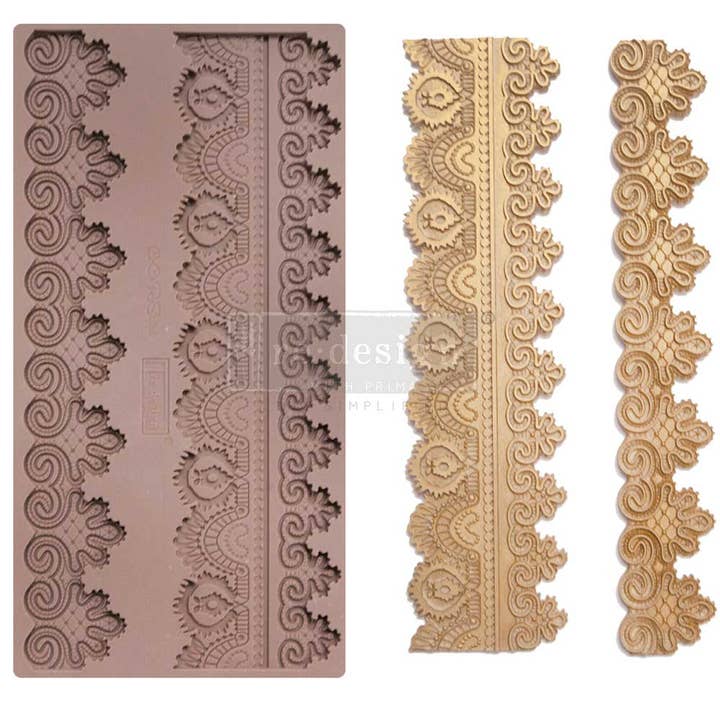 Redesign with Prima - Wholesale Craft Tool - Redesign With Prima Mould Cece Border Lace Ii 5"x10"x8mm1