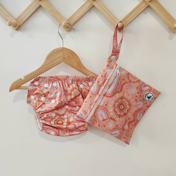 Little E & Co - Wholesale Swim nappy – Baby - SWIM NAPPY & MINI WET BAG COMBO~ COMMUNITY CONNECTED TO LAND4