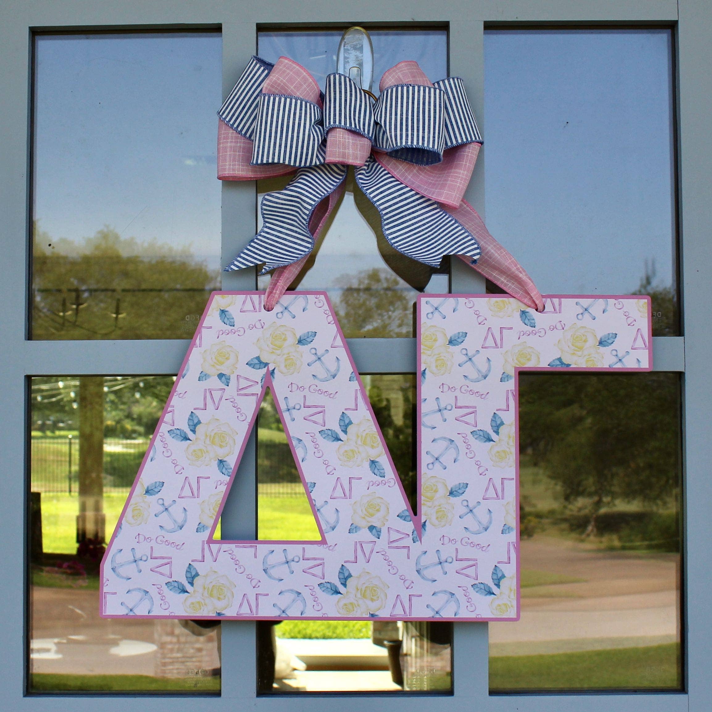 Front Porch Elegance - Wholesale Door Hanger - Delta Gamma Door Hanger2