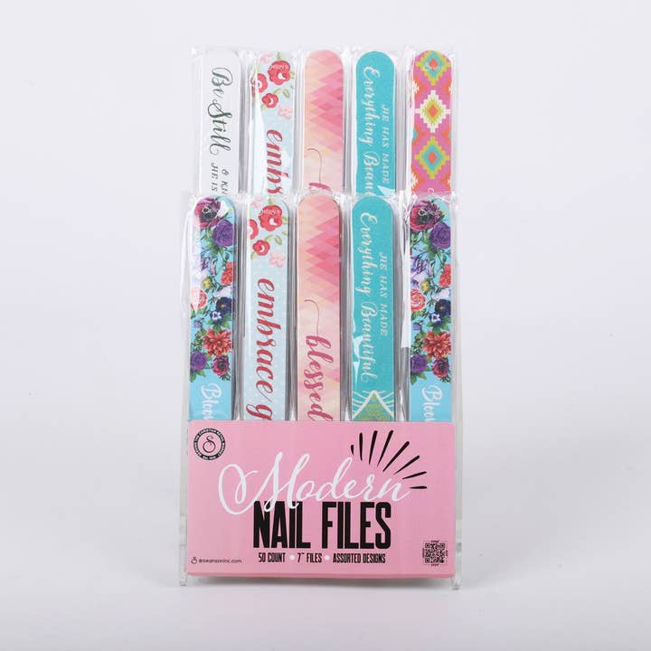 Swanson Christian Products - Wholesale Nail File - Nail File Modern Assortment Display Pk50